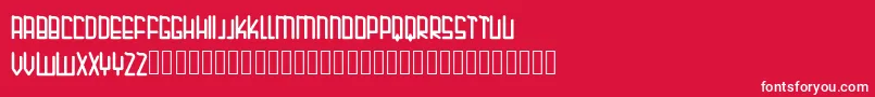 MUBARAK Font – White Fonts on Red Background