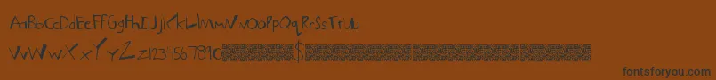 MuchFunky Font – Black Fonts on Brown Background