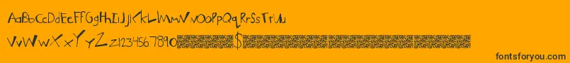 MuchFunky Font – Black Fonts on Orange Background
