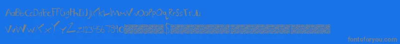 MuchFunky Font – Gray Fonts on Blue Background