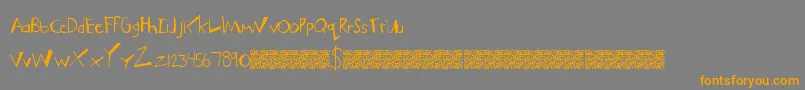 MuchFunky Font – Orange Fonts on Gray Background