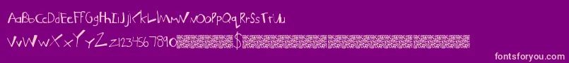 MuchFunky Font – Pink Fonts on Purple Background