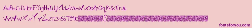MuchFunky Font – Purple Fonts on Pink Background