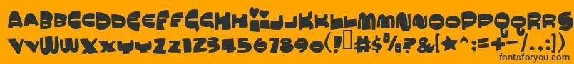 muchomacho Font – Black Fonts on Orange Background