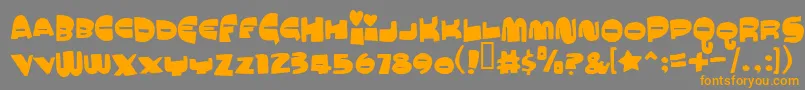 muchomacho Font – Orange Fonts on Gray Background