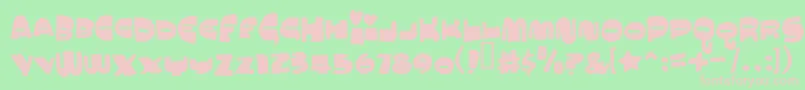 muchomacho Font – Pink Fonts on Green Background