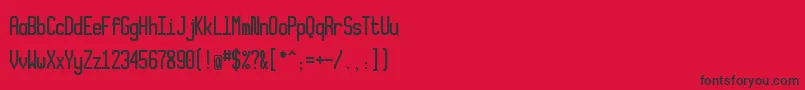 フォントXlmonoalt – 赤い背景に黒い文字