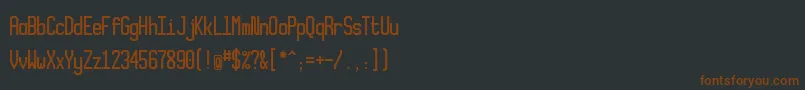 Шрифт Xlmonoalt – коричневые шрифты на чёрном фоне