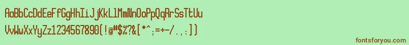Xlmonoalt Font – Brown Fonts on Green Background