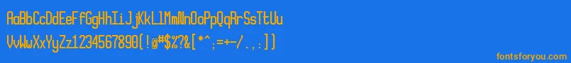 Xlmonoalt Font – Orange Fonts on Blue Background