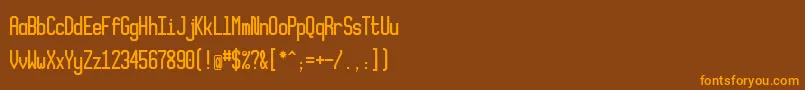 Xlmonoalt Font – Orange Fonts on Brown Background