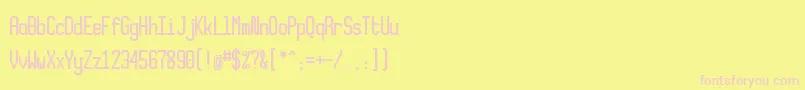 Xlmonoalt Font – Pink Fonts on Yellow Background