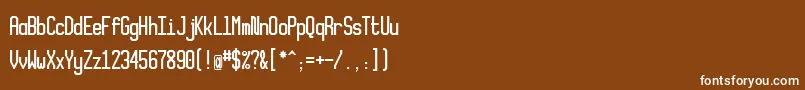 フォントXlmonoalt – 茶色の背景に白い文字