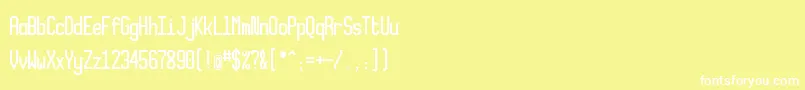 フォントXlmonoalt – 黄色い背景に白い文字