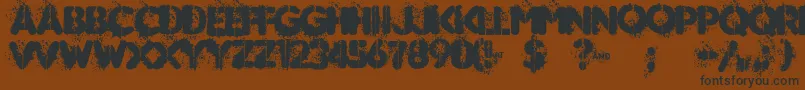 MUDSHAKE 83 Font – Black Fonts on Brown Background