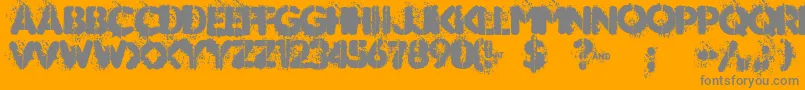 MUDSHAKE 83 Font – Gray Fonts on Orange Background