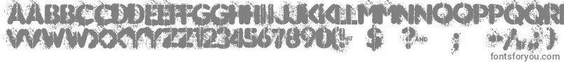 MUDSHAKE 83-Schriftart – Graue Schriften auf weißem Hintergrund