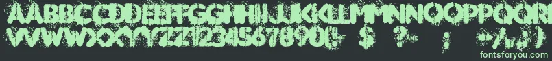 MUDSHAKE 83 Font – Green Fonts on Black Background