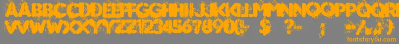 MUDSHAKE 83 Font – Orange Fonts on Gray Background