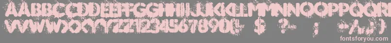 Czcionka MUDSHAKE 83 – różowe czcionki na szarym tle