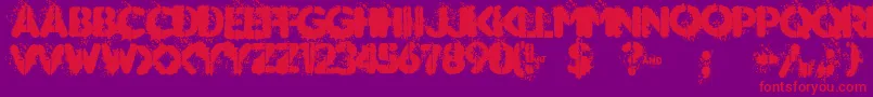 MUDSHAKE 83 Font – Red Fonts on Purple Background