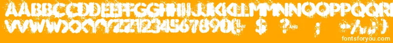 MUDSHAKE 83 Font – White Fonts on Orange Background