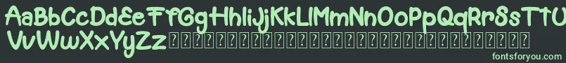 フォントMuffin Cake DEMO – 黒い背景に緑の文字