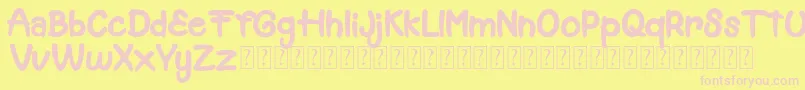 Muffin Cake DEMO Font – Pink Fonts on Yellow Background