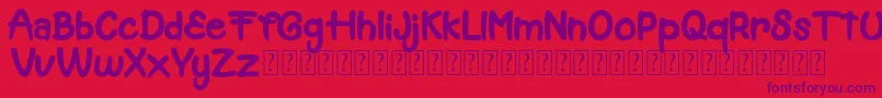 Muffin Cake DEMO Font – Purple Fonts on Red Background
