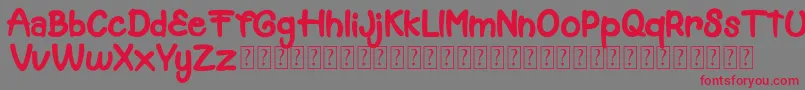 Muffin Cake DEMO Font – Red Fonts on Gray Background