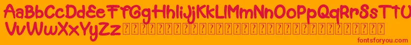 Muffin Cake DEMO Font – Red Fonts on Orange Background