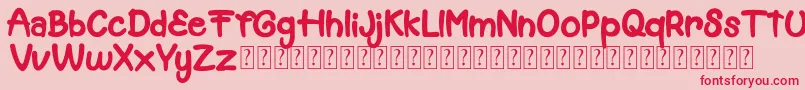 Muffin Cake DEMO Font – Red Fonts on Pink Background