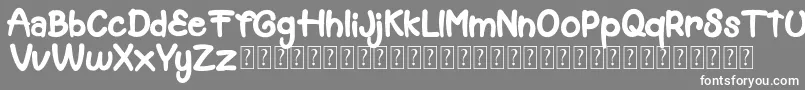 Muffin Cake DEMO Font – White Fonts on Gray Background