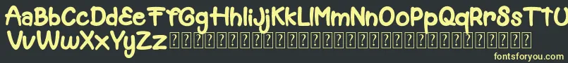 Muffin Cake DEMO Font – Yellow Fonts on Black Background