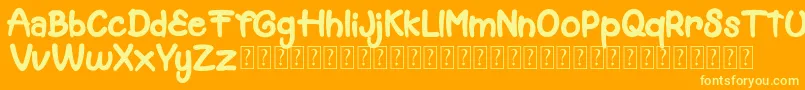 Muffin Cake DEMO Font – Yellow Fonts on Orange Background