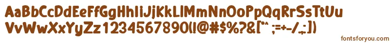 Шрифт Muffin – коричневые шрифты на белом фоне