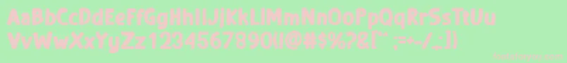 Muffin Font – Pink Fonts on Green Background