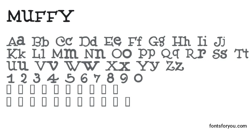 Шрифт MUFFY    (135094) – алфавит, цифры, специальные символы