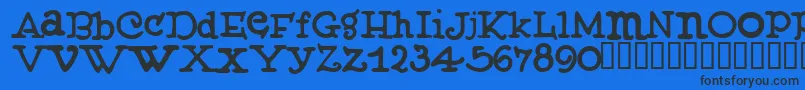 MUFFY    Font – Black Fonts on Blue Background