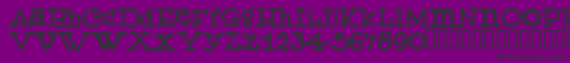 MUFFY   -fontti – mustat fontit violetilla taustalla