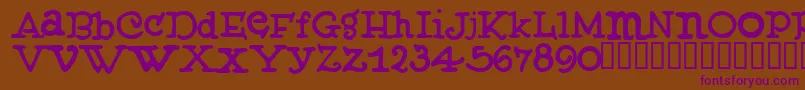 MUFFY    Font – Purple Fonts on Brown Background