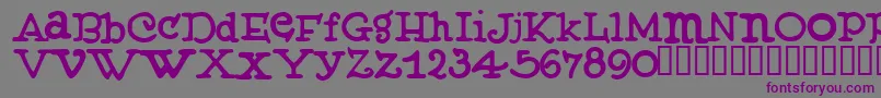 MUFFY    Font – Purple Fonts on Gray Background