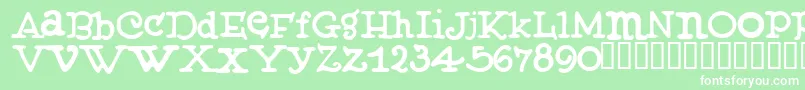 MUFFY    Font – White Fonts on Green Background