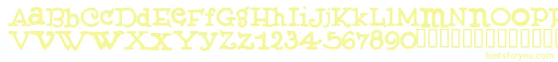 MUFFY    Font – Yellow Fonts on White Background