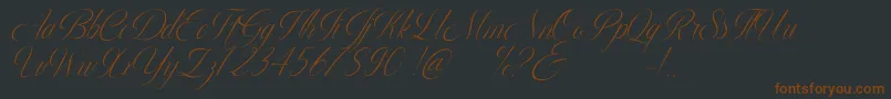 Шрифт Mugello – коричневые шрифты на чёрном фоне
