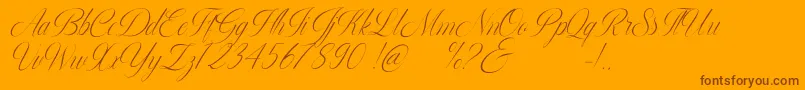 Mugello Font – Brown Fonts on Orange Background