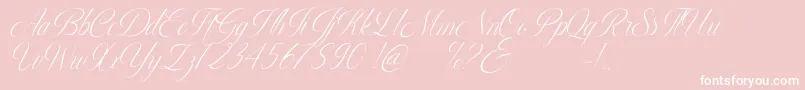 Mugello Font – White Fonts on Pink Background