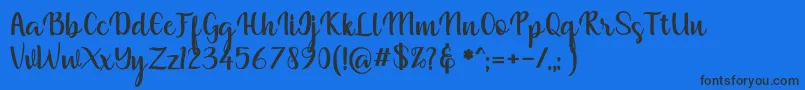 muliana Font – Black Fonts on Blue Background