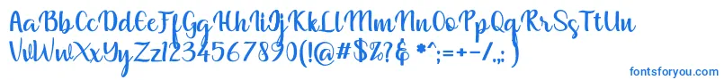 muliana Font – Blue Fonts on White Background