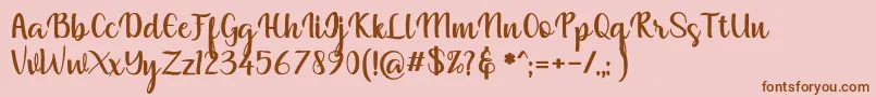 muliana Font – Brown Fonts on Pink Background